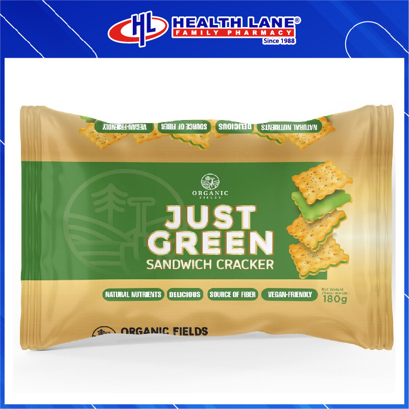 ORGANIC FIELDS JUST GREEN SANDWICH CRACKER 36Gx5 PACK